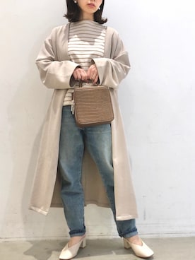 「koe（コエ）のアイテム（ジャケット/アウター）」を使った、ありさんさん（レディース・145cm）の春コーディネート