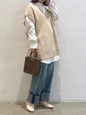 「koe（コエ）のアイテム（トップス）」を使った、ありさんさん（レディース・145cm）の春コーディネート