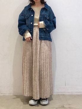 「koe（コエ）のアイテム（ジャケット/アウター）」を使った、ありさんさん（レディース・145cm）の春コーディネート