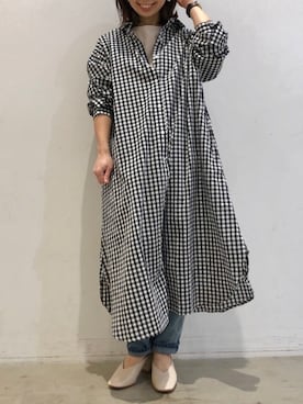 「koe（コエ）のアイテム（Tシャツ/カットソー）」を使った、ありさんさん（レディース・145cm）の春コーディネート