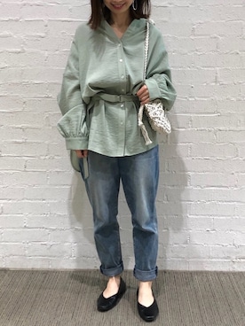 「koe（コエ）のアイテム（パンツ）」を使った、ありさんさん（レディース・145cm）の春コーディネート