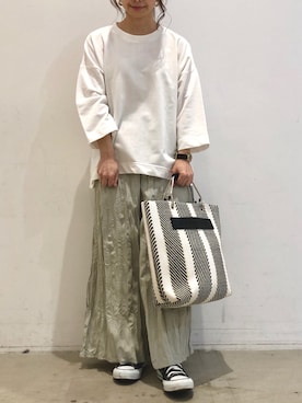 「koe（コエ）のアイテム」を使った、ありさんさん（レディース・145cm）の春コーディネート