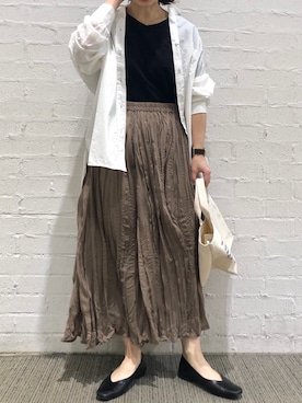 「koe（コエ）のアイテム（トップス）」を使った、ありさんさん（レディース・145cm）の春コーディネート