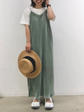 「koe（コエ）のアイテム（帽子）」を使った、ありさんさん（レディース・145cm）の夏コーディネート