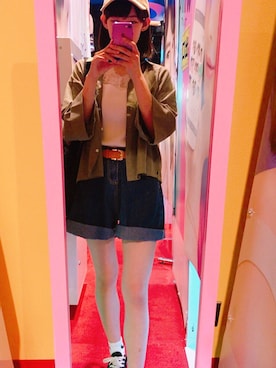 「RAY CASSIN（レイカズン）のアイテム（キャップ）」を使った、なつみさん（レディース・161cm）の秋コーディネート