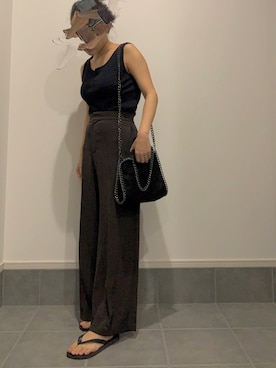 「ラフコーデ」｜「アイテム（ビーチサンダル）」を使った、yuuukiiiさん（レディース・153cm）の秋コーディネート