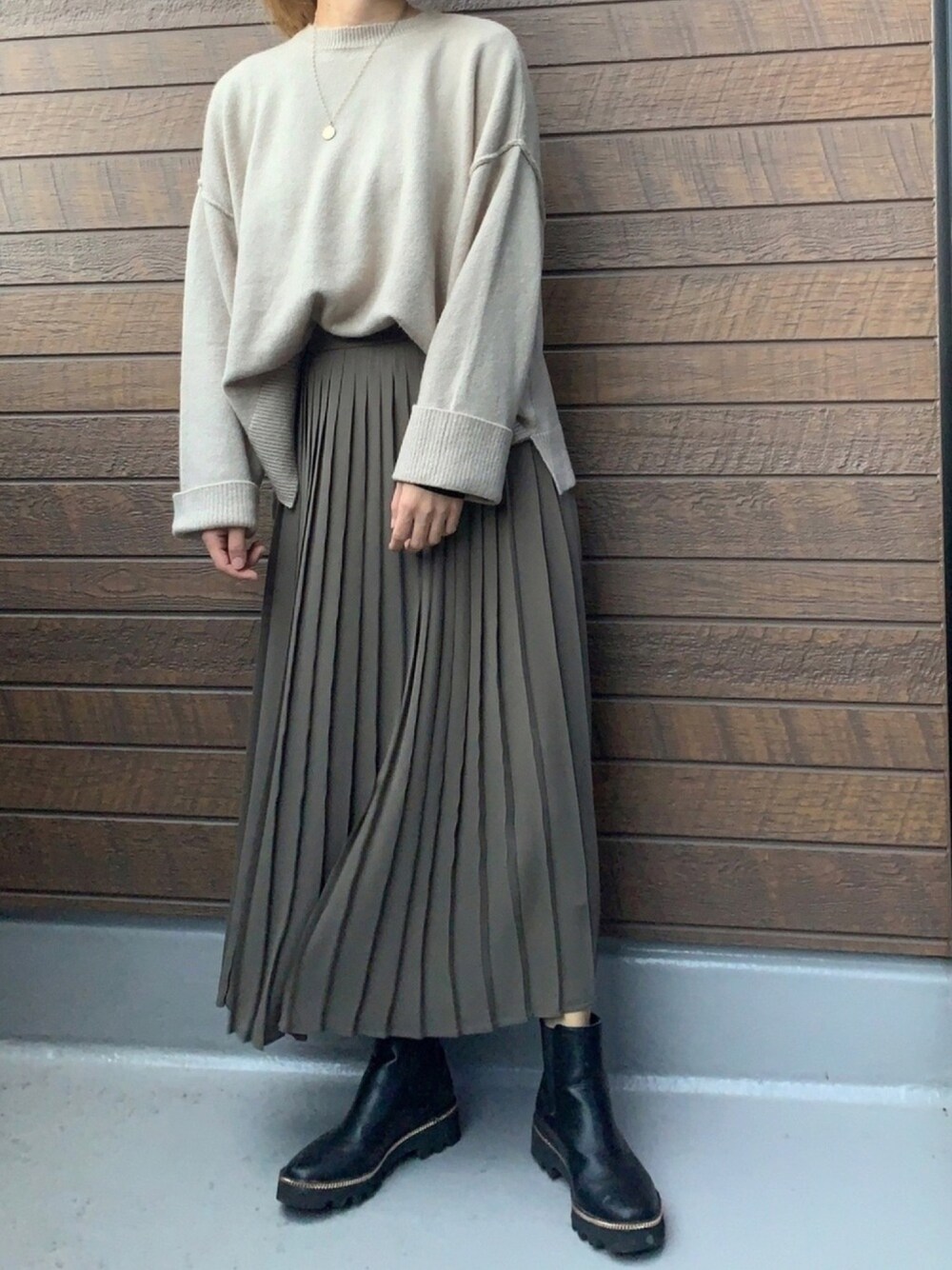yuuukiiiさんの「WOMEN シフォンプリーツスカート（UNIQLO）」を使ったコーディネート