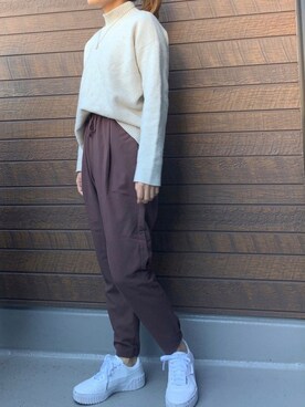 「Auntie Rosa Holiday（アンティローザホリデー）のコインチェーンネックレス（ネックレス）」を使った、yuuukiiiさん（レディース・153cm）の冬コーディネート