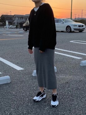 「Auntie Rosa Holiday（アンティローザホリデー）のコインチェーンネックレス（ネックレス）」を使った、yuuukiiiさん（レディース・153cm）の冬コーディネート