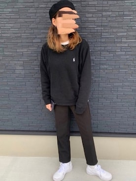 「UNIQLO U」｜「アイテム（ソックス/靴下）」を使った、yuuukiiiさん（レディース・153cm）の秋コーディネート