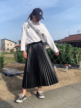 「H&M（エイチ・アンド・エム）のアイテム（カーディガン/ボレロ）」を使った、yuuukiiiさん（レディース・153cm）の春コーディネート
