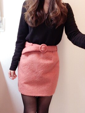 marina ♡さんの「カラーミニ台形スカート」を使ったコーディネート