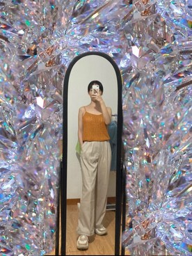 「RANDOM（ランダム）のアイテム」を使った、karen_さん（レディース・163cm）の夏コーディネート