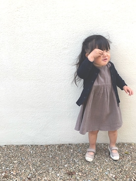 「おうちスタイル」｜「アイテム（スリッポン）」を使った、emamonさん（キッズ・90cm）の春コーディネート