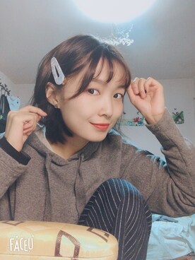 「MONKI（モンキ）のアイテム（パーカー）」を使った、Jelly can’t flyさん（レディース・154cm）の春コーディネート