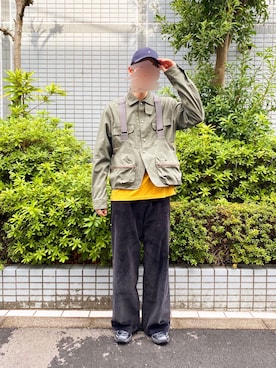 「meanswhile（ミーンズワイル）のアイテム（ジャケット/アウター）」を使った、ジョージさん（メンズ・183cm）の春コーディネート