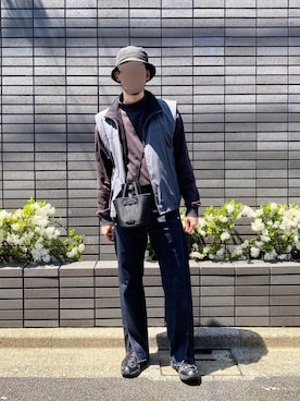 「KAIKO（カイコー）のアイテム（デニムパンツ）」を使った、ジョージさん（メンズ・183cm）の春コーディネート