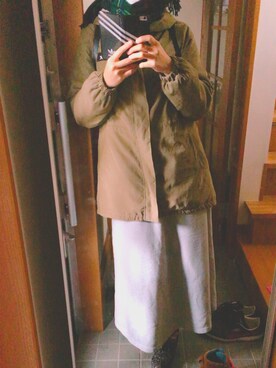 真希波朱寿さん（レディース・158cm）の冬コーディネート