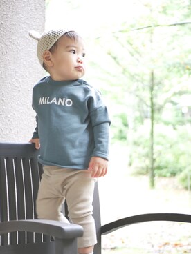 「Birthday（バースデイ）のアイテム（Tシャツ/カットソー、グリーン系）」を使った、haru2018522さん（キッズ・90cm）の秋コーディネート