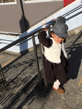 「OLD NAVY（オールドネイビー）のアイテム（その他アウター）」を使った、Rancoro◡̈♥︎さん（キッズ・110cm）の冬コーディネート