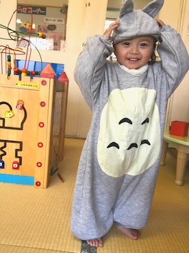 「トトロ」｜「アイテム（その他）」を使った、sou-ayaさん（キッズ・80cm）の冬コーディネート