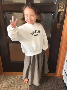 「アイテム（スカート）」を使った、sou-ayaさん（キッズ・100cm）の秋コーディネート