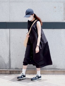 「Building Block（ビルディングブロック）のアイテム（ショルダーバッグ、ベージュ系）」を使った、mugthingsさん（レディース・163cm）の夏コーディネート