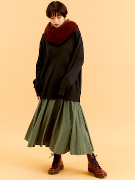 「Chaco closet（チャコ クローゼット）のアイテム（Tシャツ/カットソー）」を使った、Chaco closet officialさん（レディース・165cm）の冬コーディネート