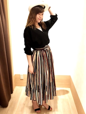 「Ann Ashlee（アンアシュリー）のアイテム」を使った、GRAND GLOBAL 高尾店さん（レディース・164cm）の夏コーディネート