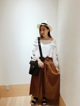 「Ann Ashlee（アンアシュリー）のアイテム」を使った、GRAND GLOBAL 高尾店さん（レディース・160cm）の夏コーディネート