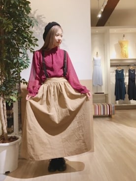 「HVC（エイチブイシー）のアイテム」を使った、GRAND GLOBAL 高尾店さん（レディース・158cm）の秋コーディネート
