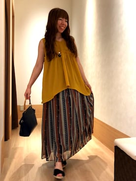 「アイテム（スカート、その他）」を使った、GRAND GLOBAL 高尾店さん（レディース・160cm）の夏コーディネート