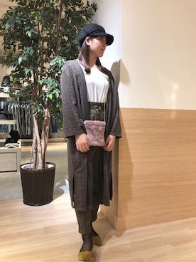 「HVC（エイチブイシー）のアイテム（その他アウター）」を使った、GRAND GLOBAL 高尾店さん（レディース・160cm）の秋コーディネート
