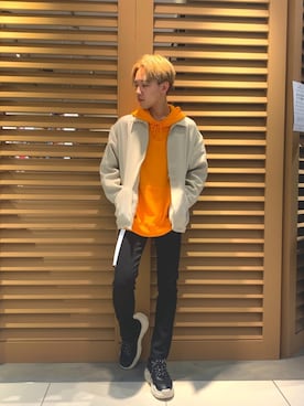 「GGD（ジージーディー）のアイテム（ジャケット/アウター）」を使った、GRAND GLOBAL 高尾店さん（メンズ・175cm）の春コーディネート