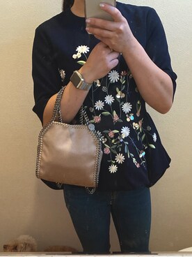 「Chesty（チェスティー）のアイテム（トップス）」を使った、31ori4さん（レディース・153cm）の春コーディネート