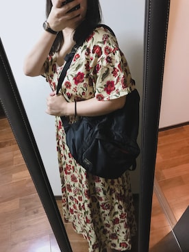 「ぽっちゃり、夏」｜「アイテム（ワンピース/ドレス）」を使った、あッこさん（レディース・154cm）の夏コーディネート