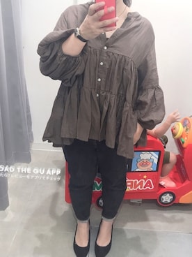 「Libra Cue（リブラ キュー）の【Libra】ティアードブラウス（シャツ/ブラウス）」を使った、あッこさん（レディース・154cm）の秋コーディネート