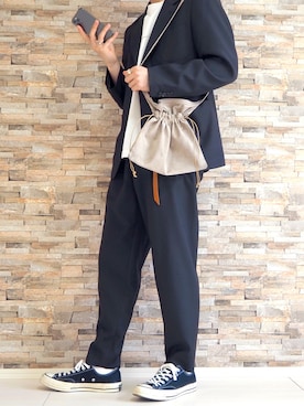 「ADAM ET ROPE'（アダムエロペ）のアイテム（テーラードジャケット）」を使った、shinさん（メンズ・171cm）の春コーディネート