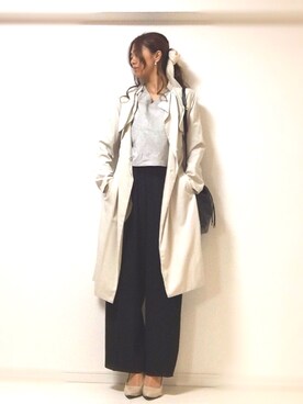 「おとなコーデ」｜「アイテム（トレンチコート）」を使った、mii☺︎さん（レディース・162cm）の冬コーディネート