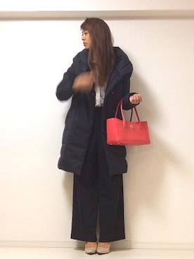 「chanel」｜「アイテム（ダウンジャケット/コート）」を使った、mii☺︎さん（レディース・162cm）の春コーディネート