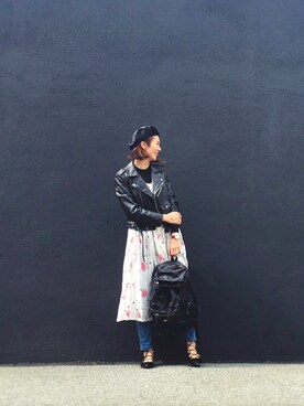 「used mix」｜「アイテム（ハンチング/ベレー帽）」を使った、mii☺︎さん（レディース・162cm）の春コーディネート