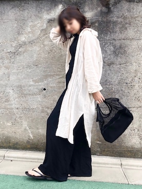 「アイテム（タンクトップ）」を使った、なっちさん（レディース・157cm）の夏コーディネート