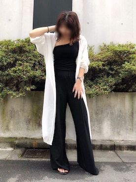 「アイテム（タンクトップ）」を使った、なっちさん（レディース・157cm）の夏コーディネート