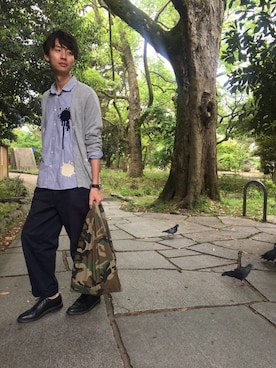 「MASTER&Co（マスターアンドコー）のアイテム（バッグ）」を使った、たけちゃんさん（メンズ・183cm）の春コーディネート