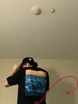 「RIPNDIP（リップンディップ）のアイテム（帽子）」を使った、PARASさん（メンズ・181cm）の夏コーディネート