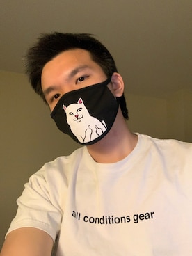 「RIPNDIP（リップンディップ）のアイテム（その他）」を使った、PARASさん（メンズ・181cm）の夏コーディネート