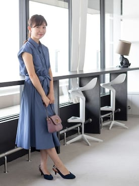 「NATURAL BEAUTY BASIC（ナチュラルビューティーベーシック）のアイテム（バッグ）」を使った、NBB STAFF 08さん（レディース・158cm）の夏コーディネート