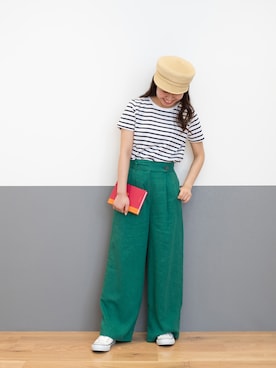 「アイテム（キャスケット）」を使った、NBB STAFF 08さん（レディース・158cm）の春コーディネート