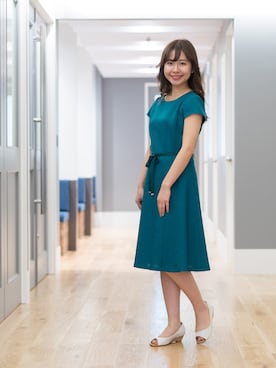 「NATURAL BEAUTY BASIC（ナチュラルビューティーベーシック）のアイテム（PC・スマホグッズ/家電）」を使った、NBB STAFF 08さん（レディース・158cm）の夏コーディネート