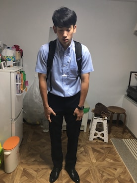 「SUIT.（スーツ）のアイテム」を使った、TMTMさん（メンズ・171cm）の秋コーディネート